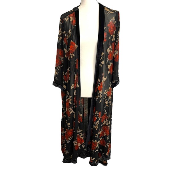 torrid Jackets & Blazers - TORRID HIGH LOW CHIFFON KIMONO ROSE SIZE 1/2 NEW